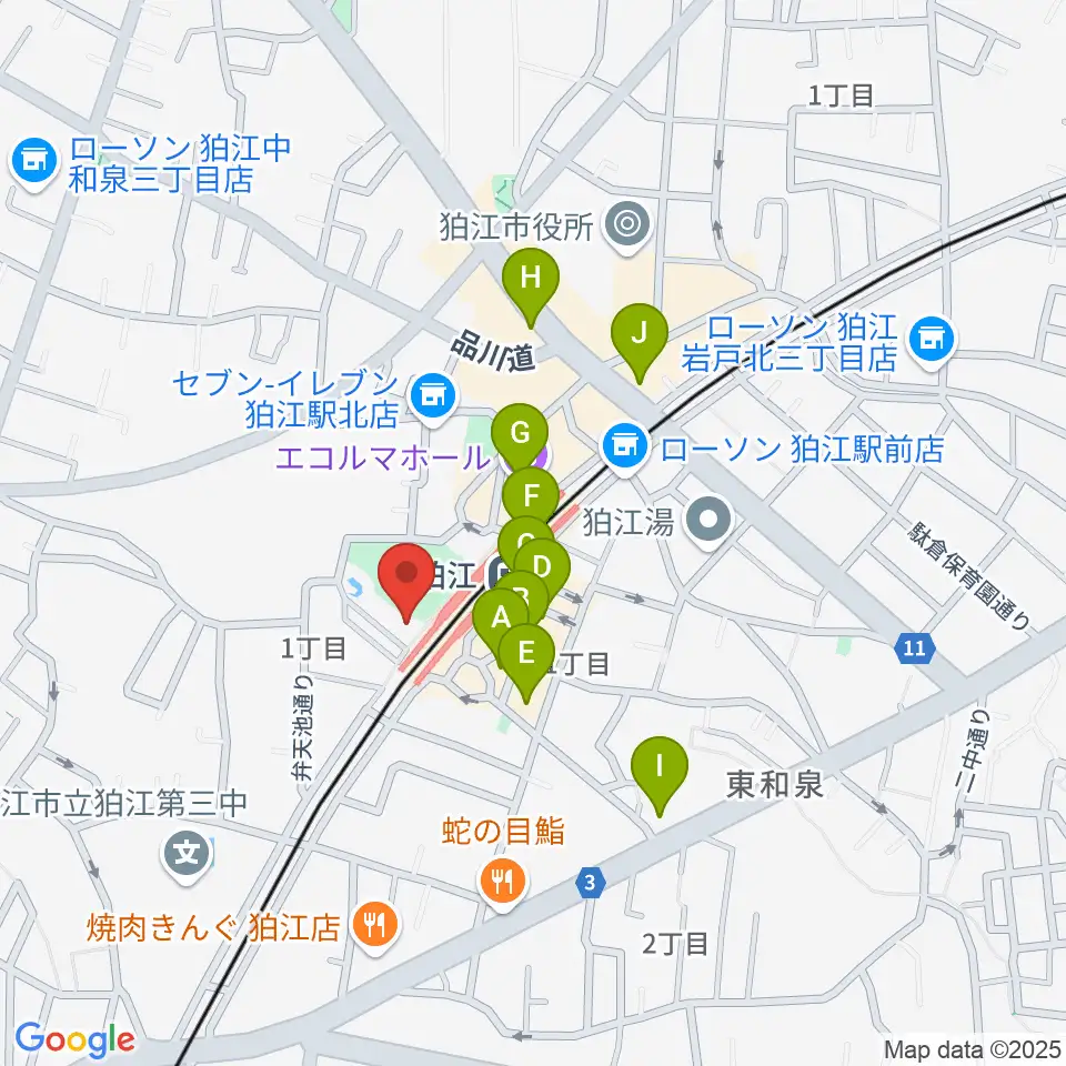 泉の森会館周辺のカフェ一覧地図