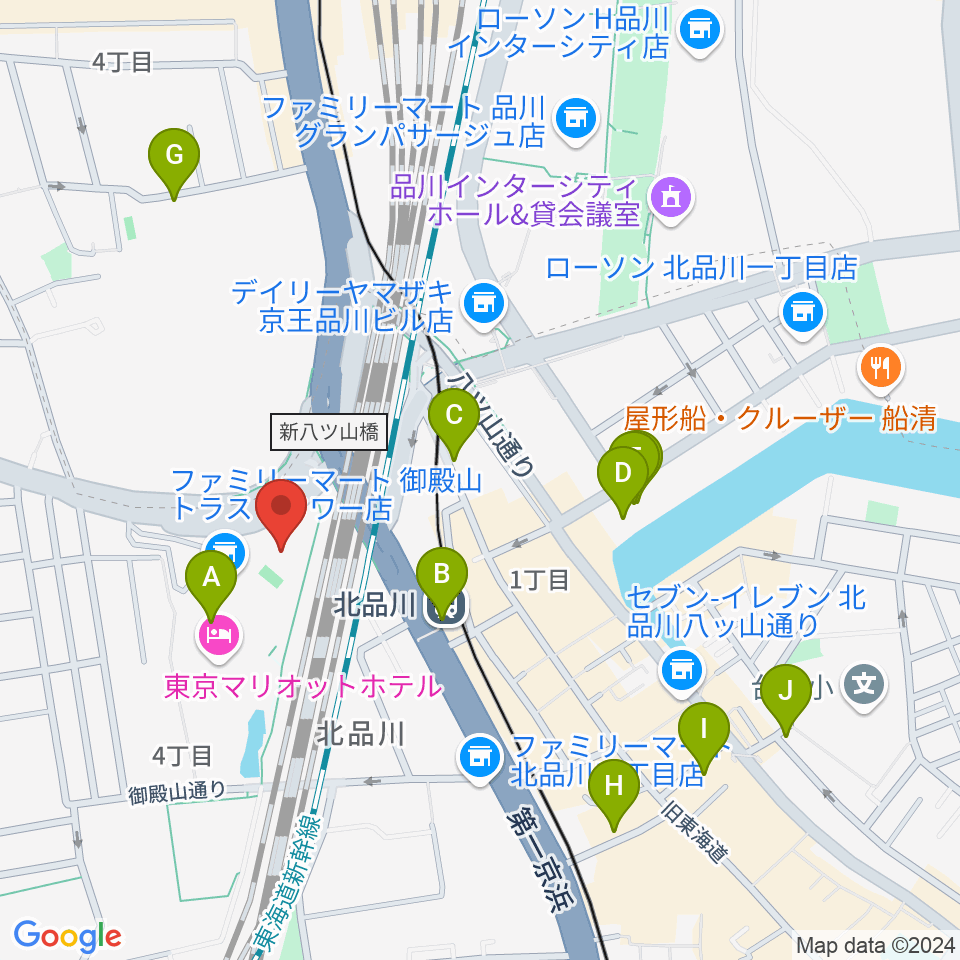 キリスト品川教会 グローリア・チャペル周辺のカフェ一覧地図