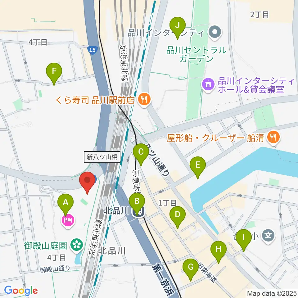 キリスト品川教会 グローリア・チャペル周辺のカフェ一覧地図