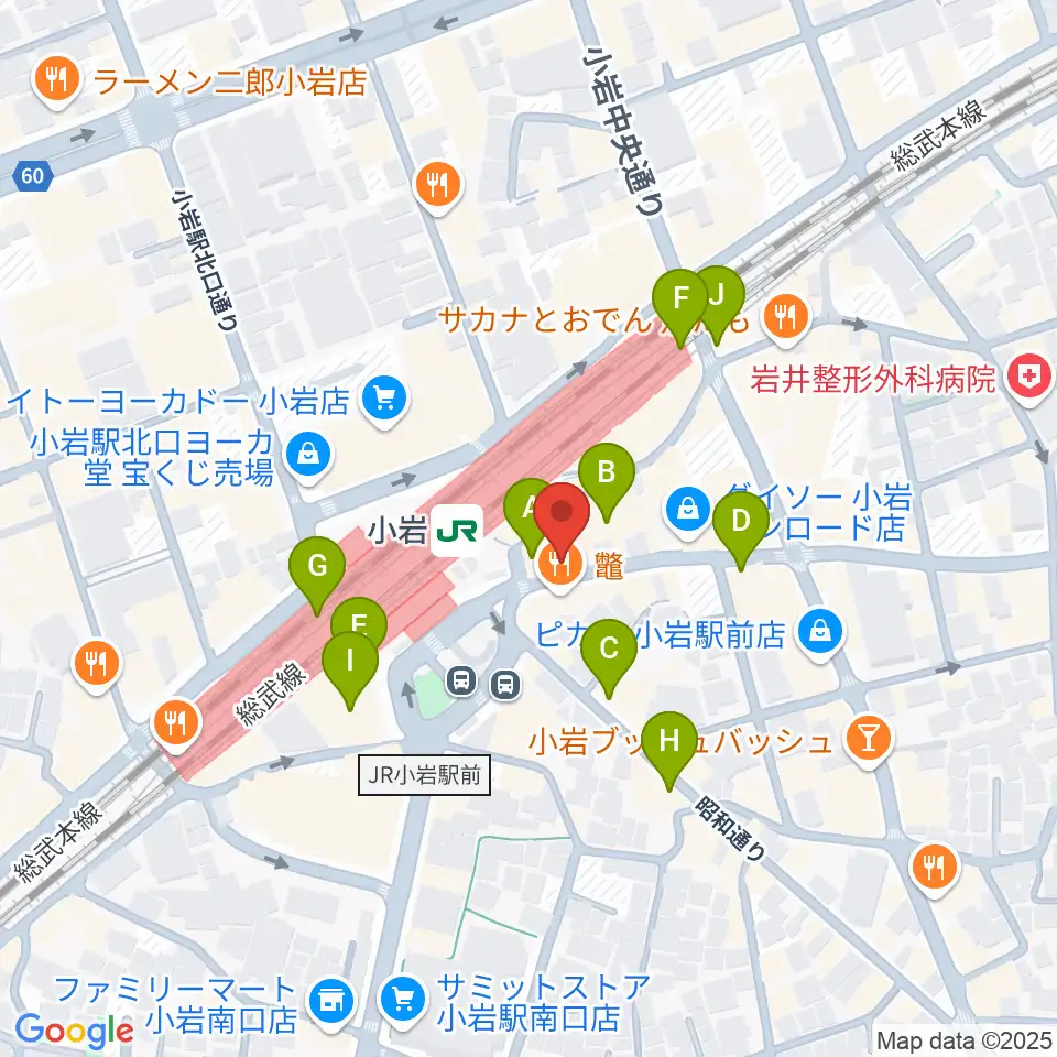 小岩ジョニーエンジェル周辺のカフェ一覧地図