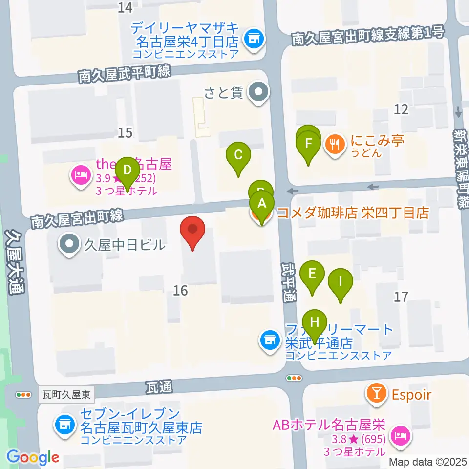 Sakae Base周辺のカフェ一覧地図