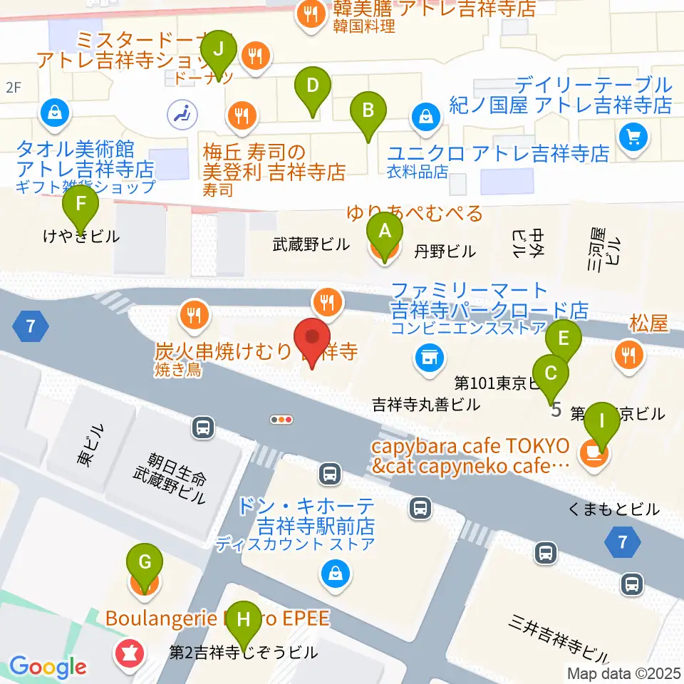 曼荼羅周辺のカフェ一覧地図