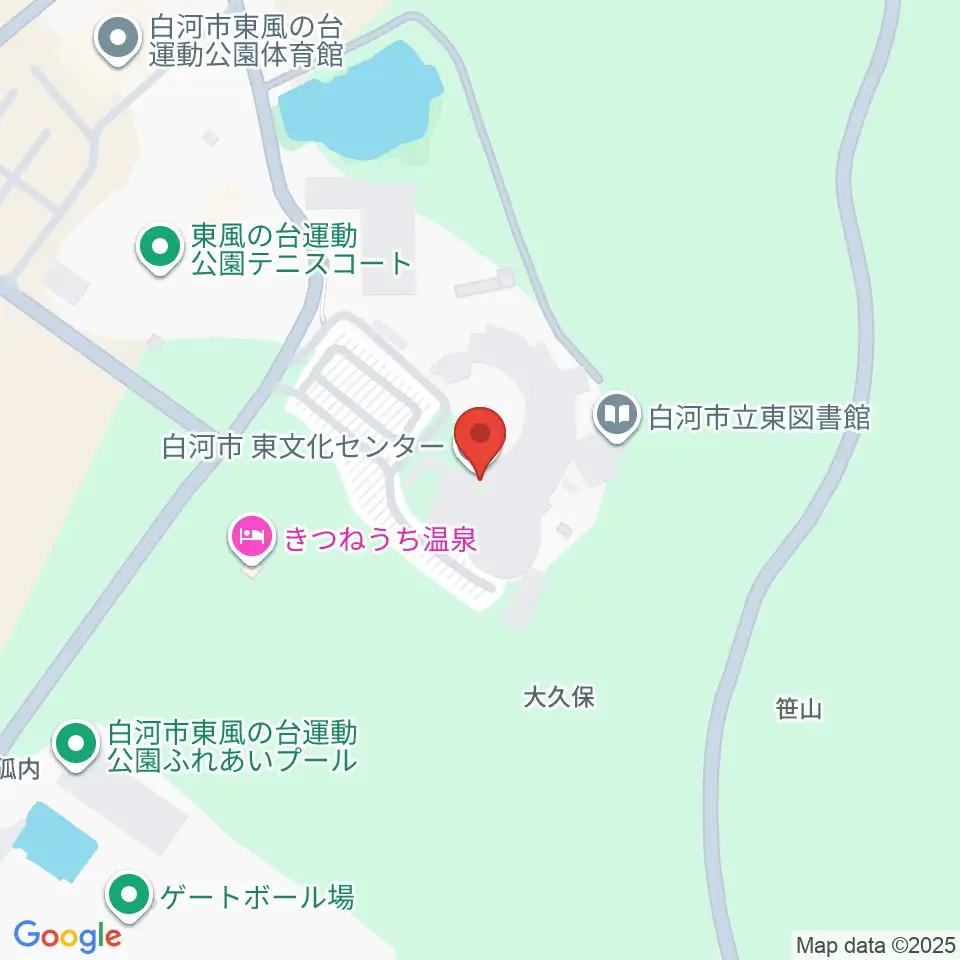 白河市東文化センター周辺のカフェ一覧地図