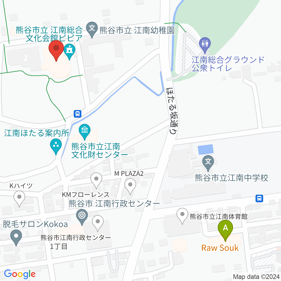 江南総合文化会館ピピア周辺のカフェ一覧地図