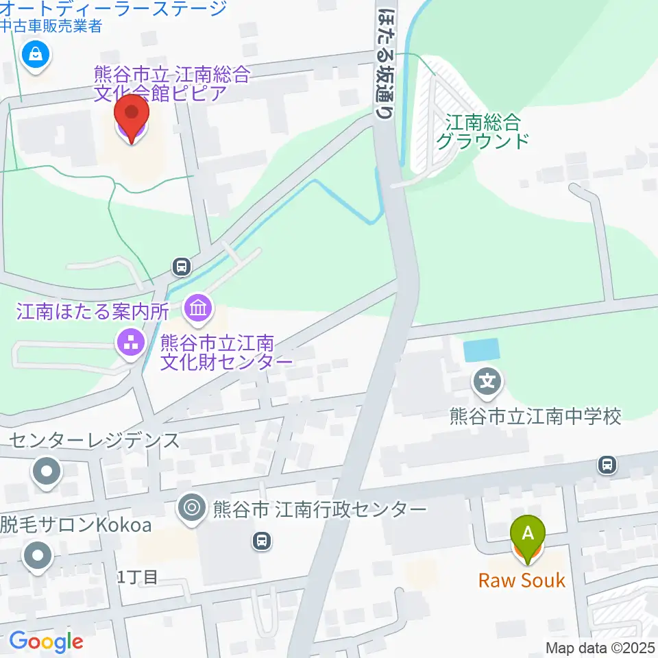 江南総合文化会館ピピア周辺のカフェ一覧地図