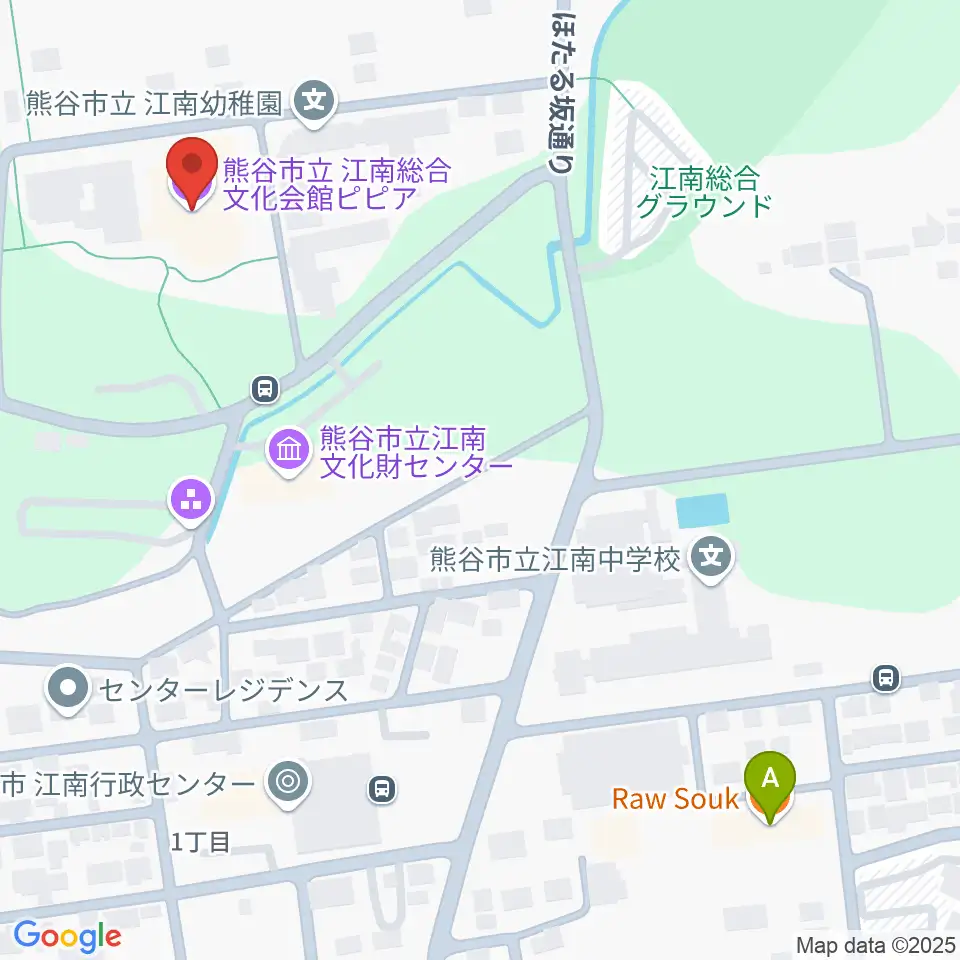 江南総合文化会館ピピア周辺のカフェ一覧地図