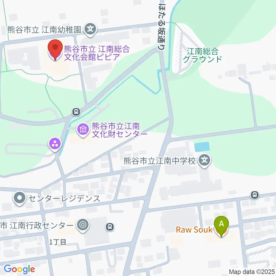 江南総合文化会館ピピア周辺のカフェ一覧地図