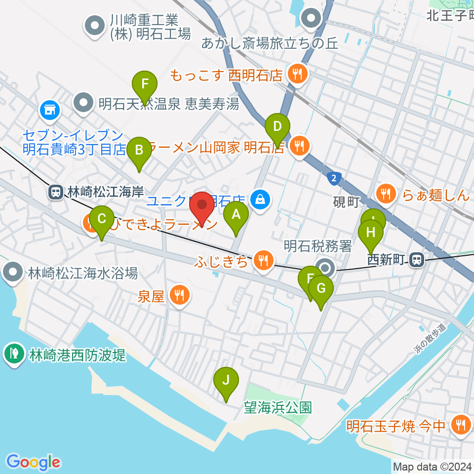 スタジオファンフル周辺のカフェ一覧地図