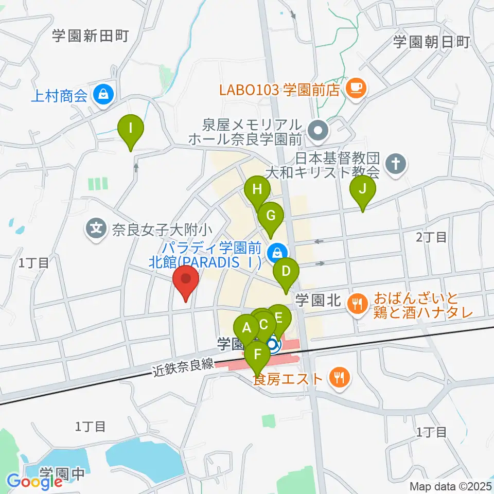 アートサロン空周辺のカフェ一覧地図