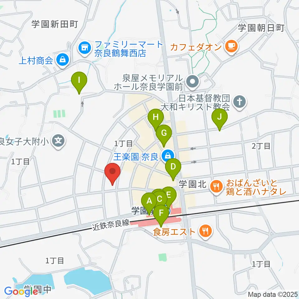 アートサロン空周辺のカフェ一覧地図