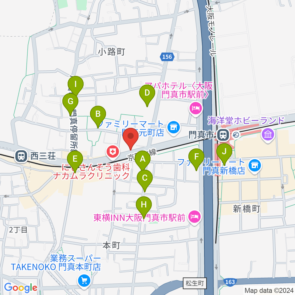 グランスタジオ周辺のカフェ一覧地図