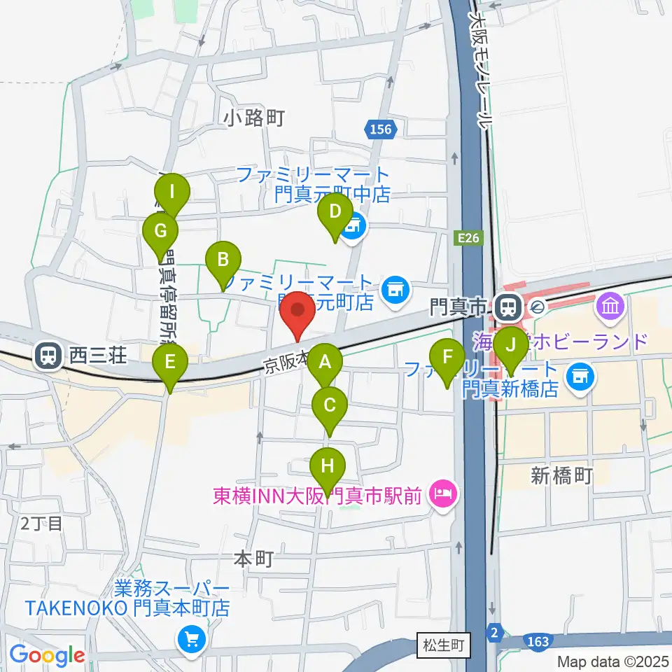 グランスタジオ周辺のカフェ一覧地図