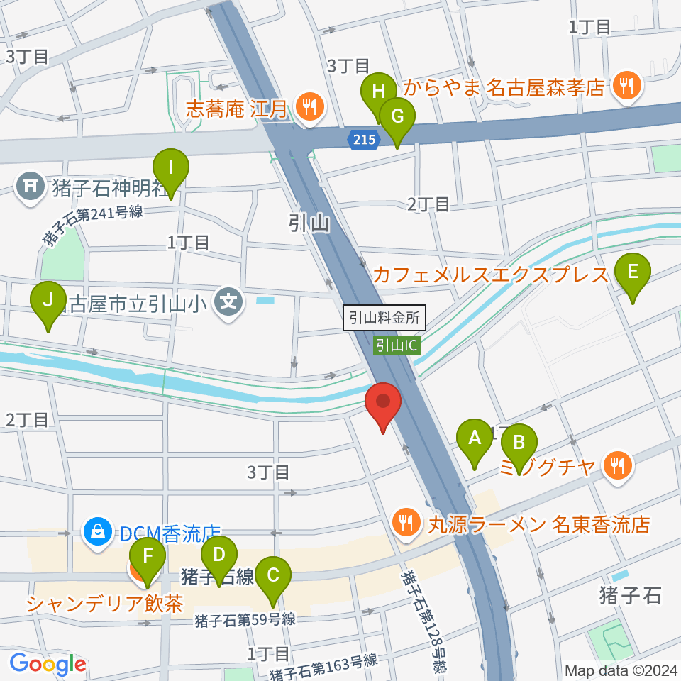 安達チェンバロ工房周辺のカフェ一覧地図