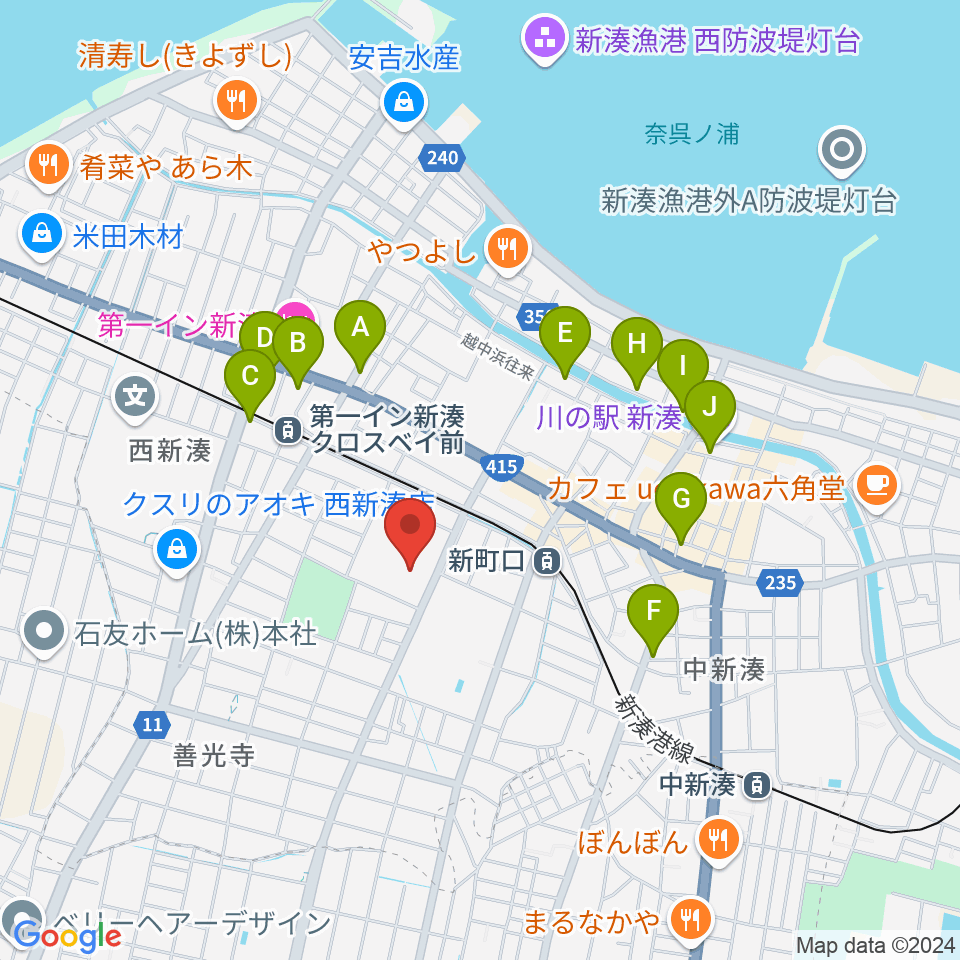 高周波文化ホール周辺のカフェ一覧地図