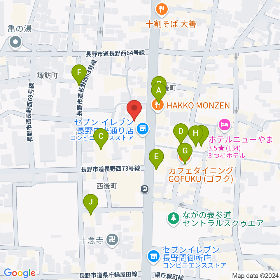 北野文芸座周辺のカフェ一覧地図