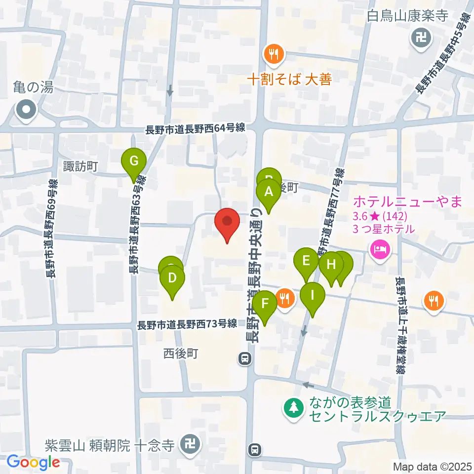 北野文芸座周辺のカフェ一覧地図