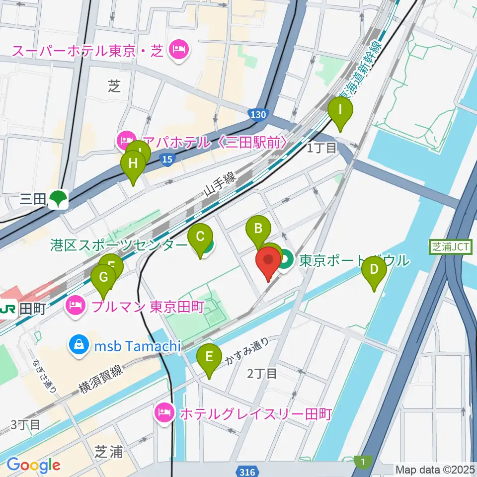 ファツィオリ・ショールーム周辺のカフェ一覧地図