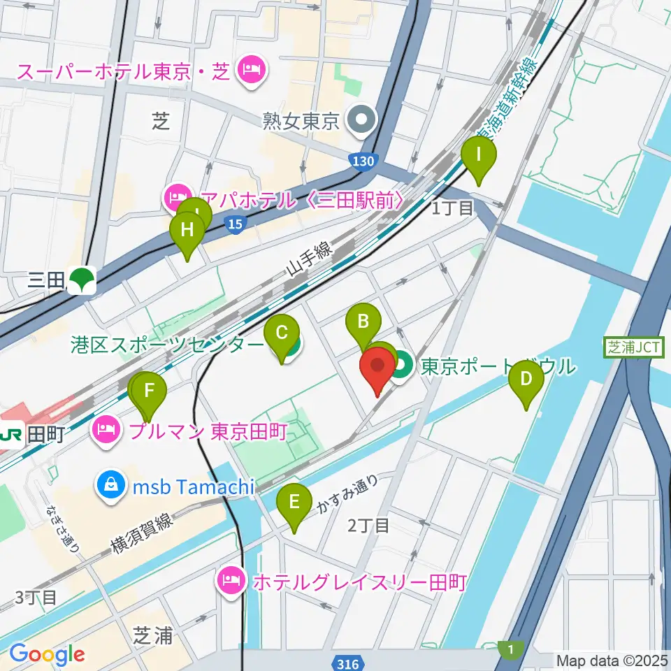 ファツィオリ・ショールーム周辺のカフェ一覧地図