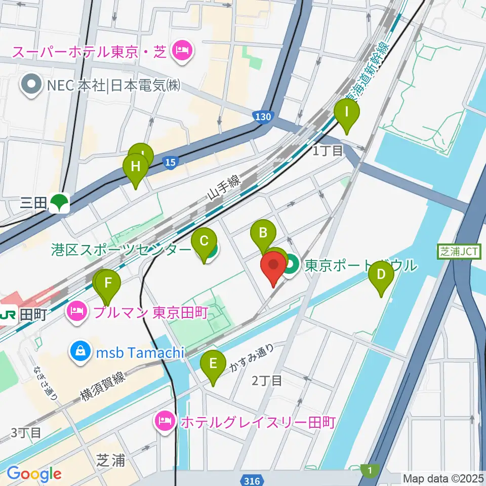 ファツィオリ・ショールーム周辺のカフェ一覧地図