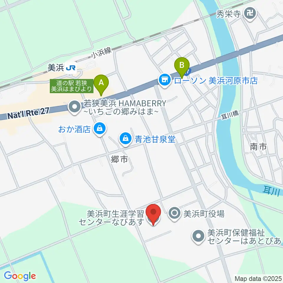 美浜町生涯学習センターなびあす周辺のカフェ一覧地図