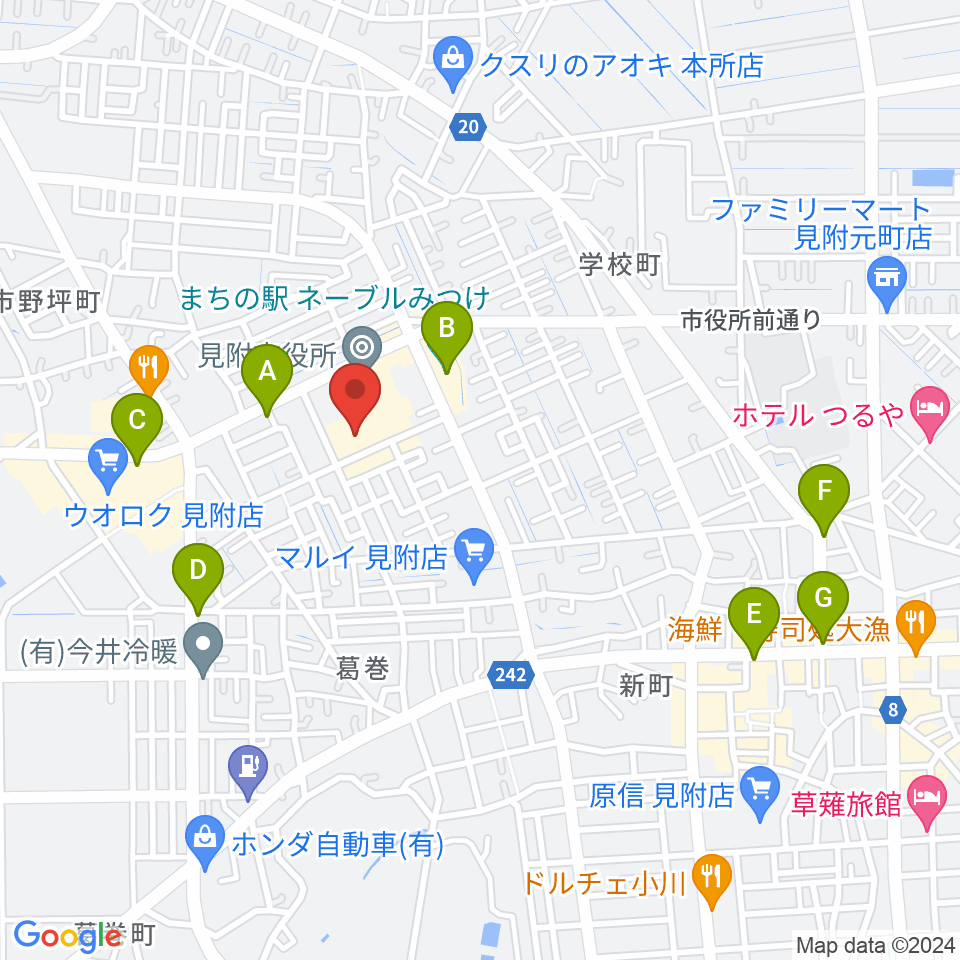 見附市文化ホール アルカディア周辺のカフェ一覧地図