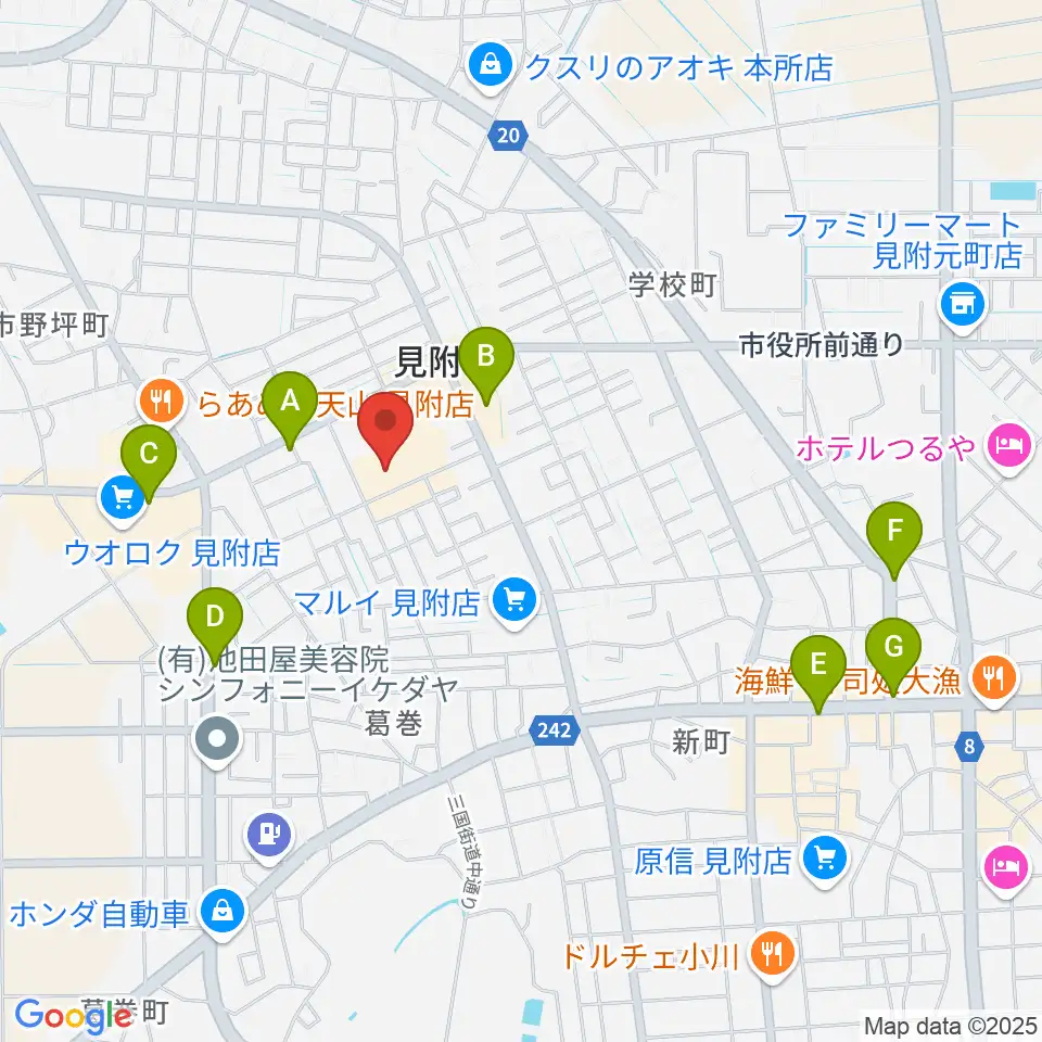 見附市文化ホール アルカディア周辺のカフェ一覧地図