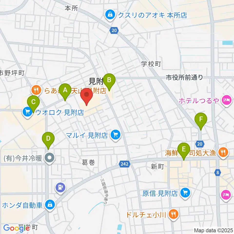 見附市文化ホール アルカディア周辺のカフェ一覧地図