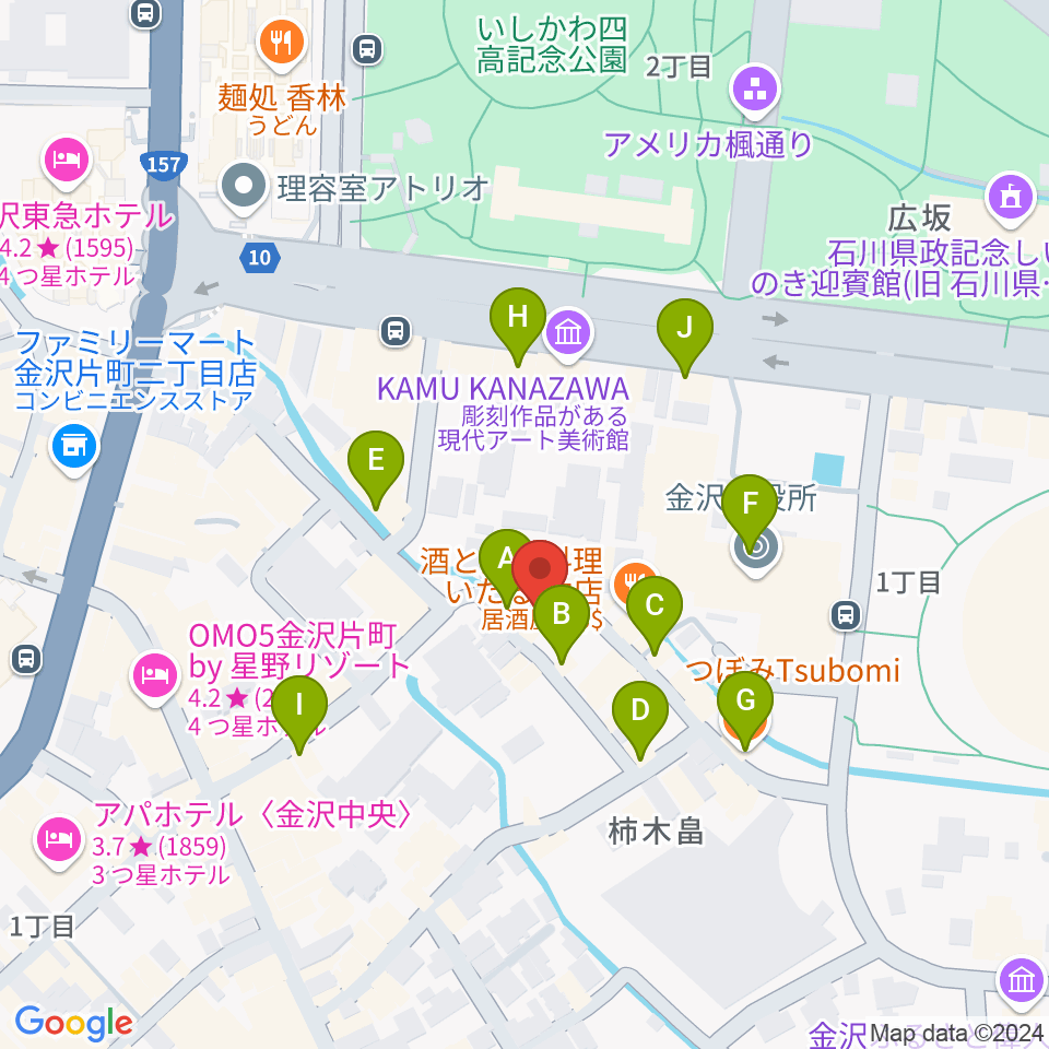 shirasagi/白鷺美術周辺のカフェ一覧地図