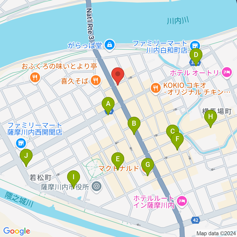 藤井ピアノサービス周辺のカフェ一覧地図