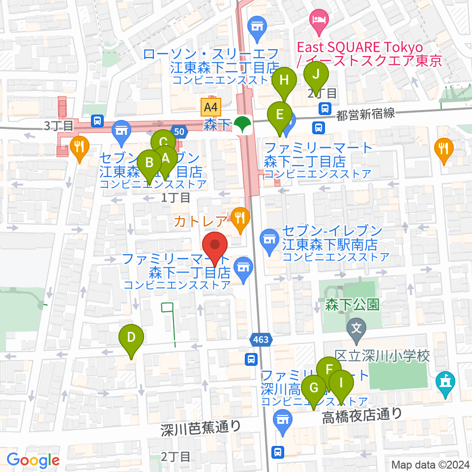 シェ・クロード周辺のカフェ一覧地図