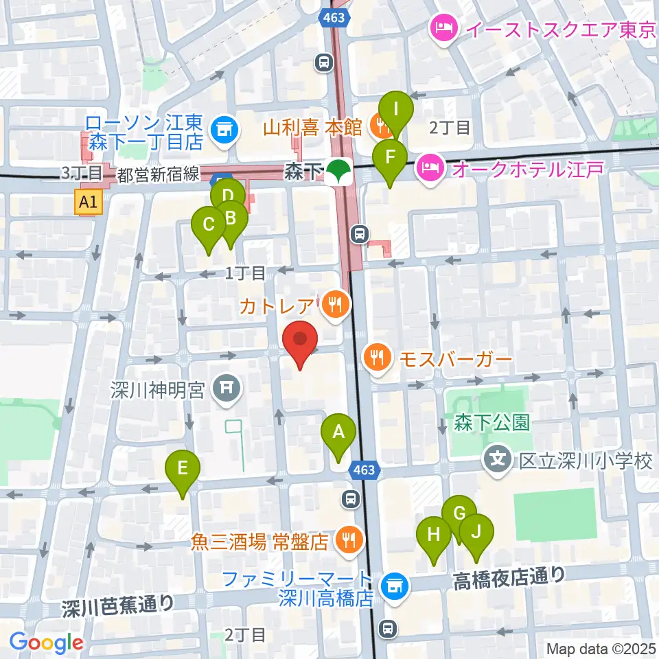 シェ・クロード周辺のカフェ一覧地図