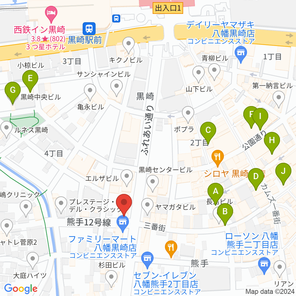 黒崎ストロベリーサワー周辺のカフェ一覧地図
