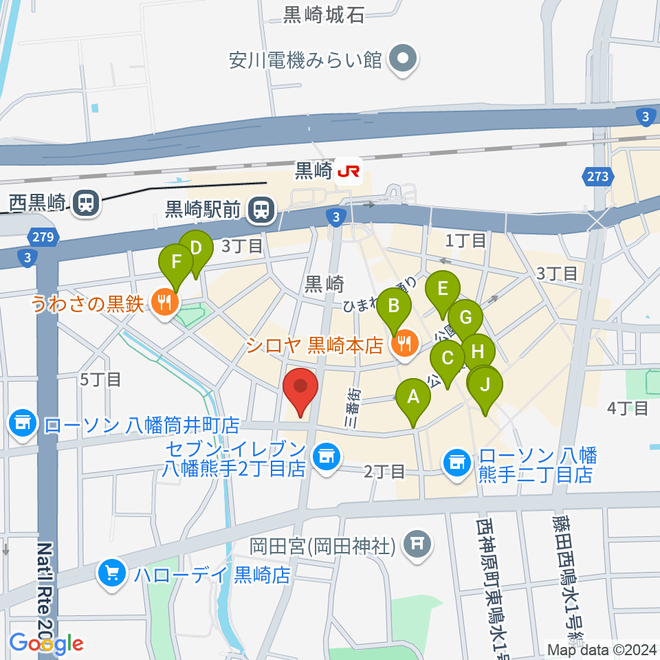 黒崎ストロベリーサワー周辺のカフェ一覧地図