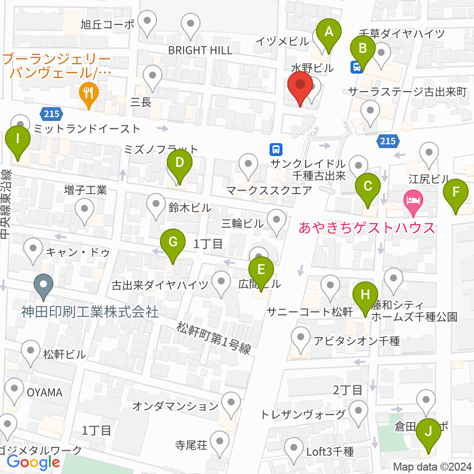 WALTER'S JUKE周辺のカフェ一覧地図