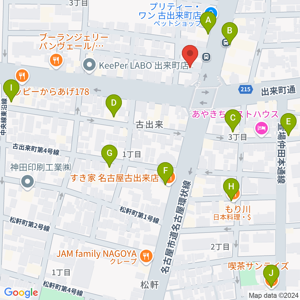 WALTER'S JUKE周辺のカフェ一覧地図