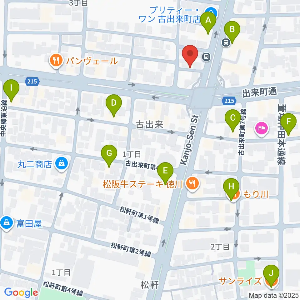 WALTER'S JUKE周辺のカフェ一覧地図