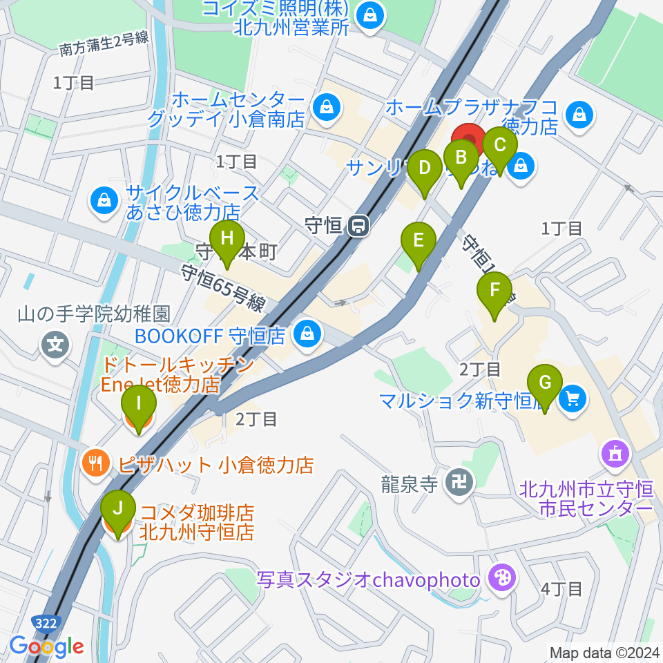 88ネルソン周辺のカフェ一覧地図