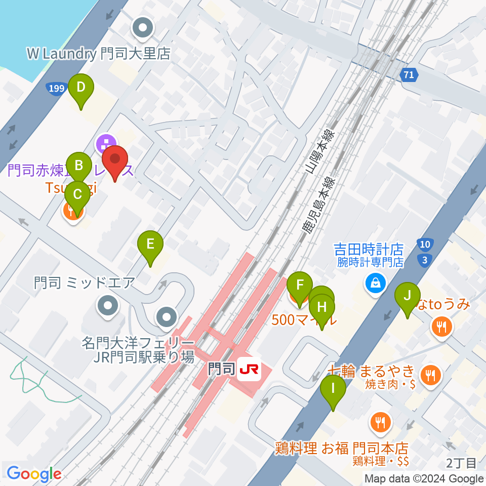 BRICK HALL周辺のカフェ一覧地図