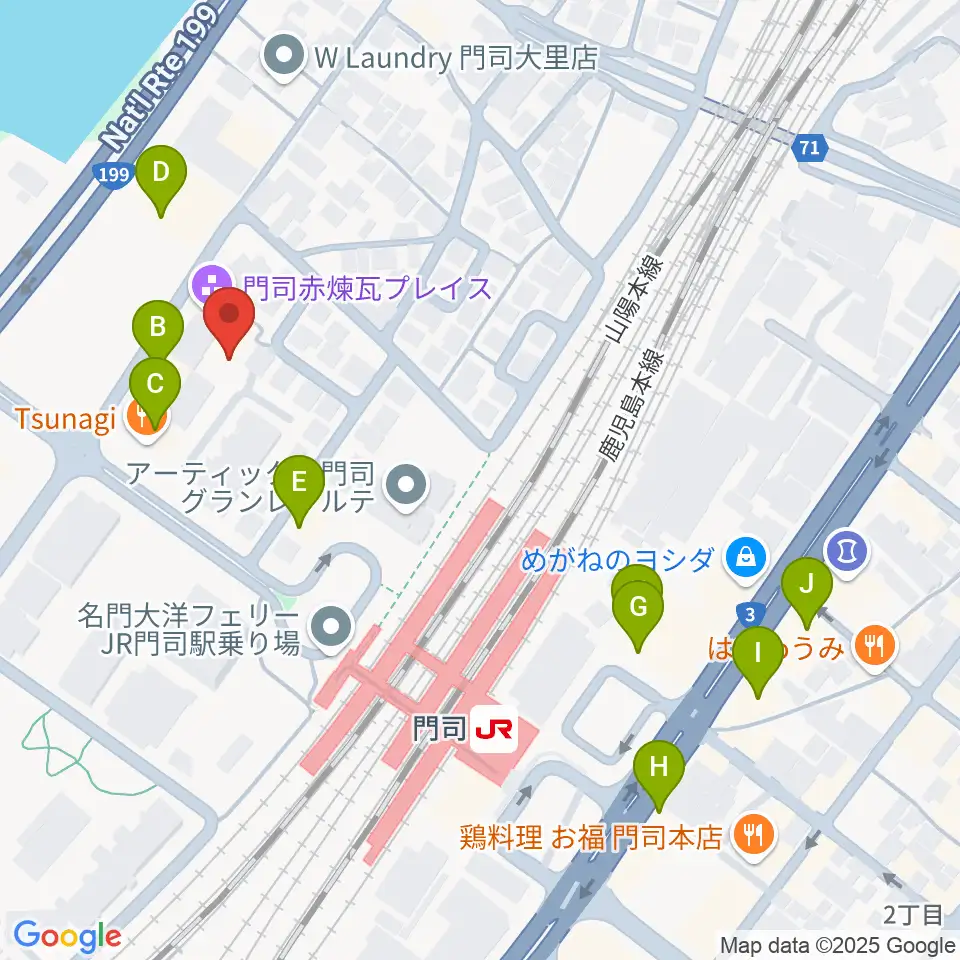BRICK HALL周辺のカフェ一覧地図
