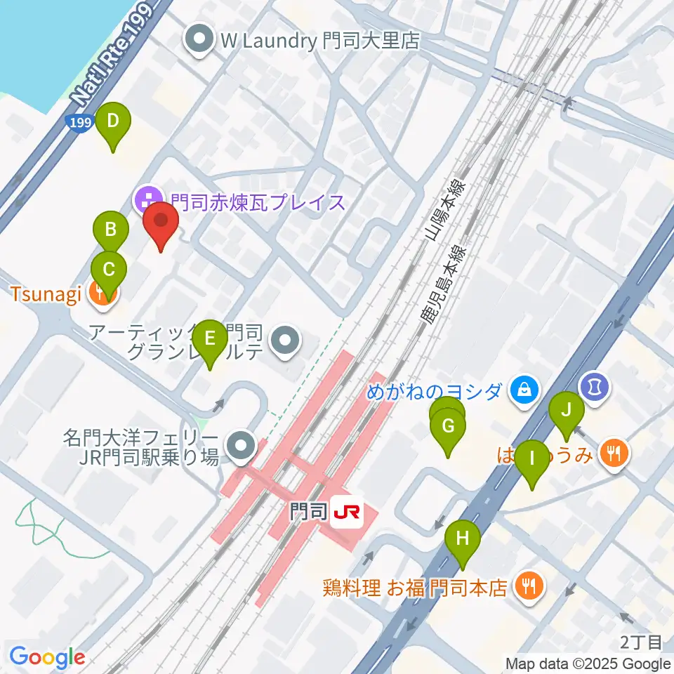 BRICK HALL周辺のカフェ一覧地図