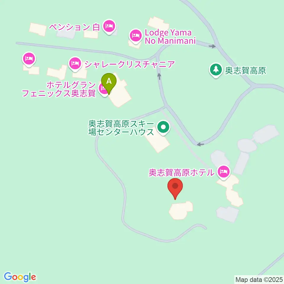 奥志賀高原 森の音楽堂周辺のカフェ一覧地図