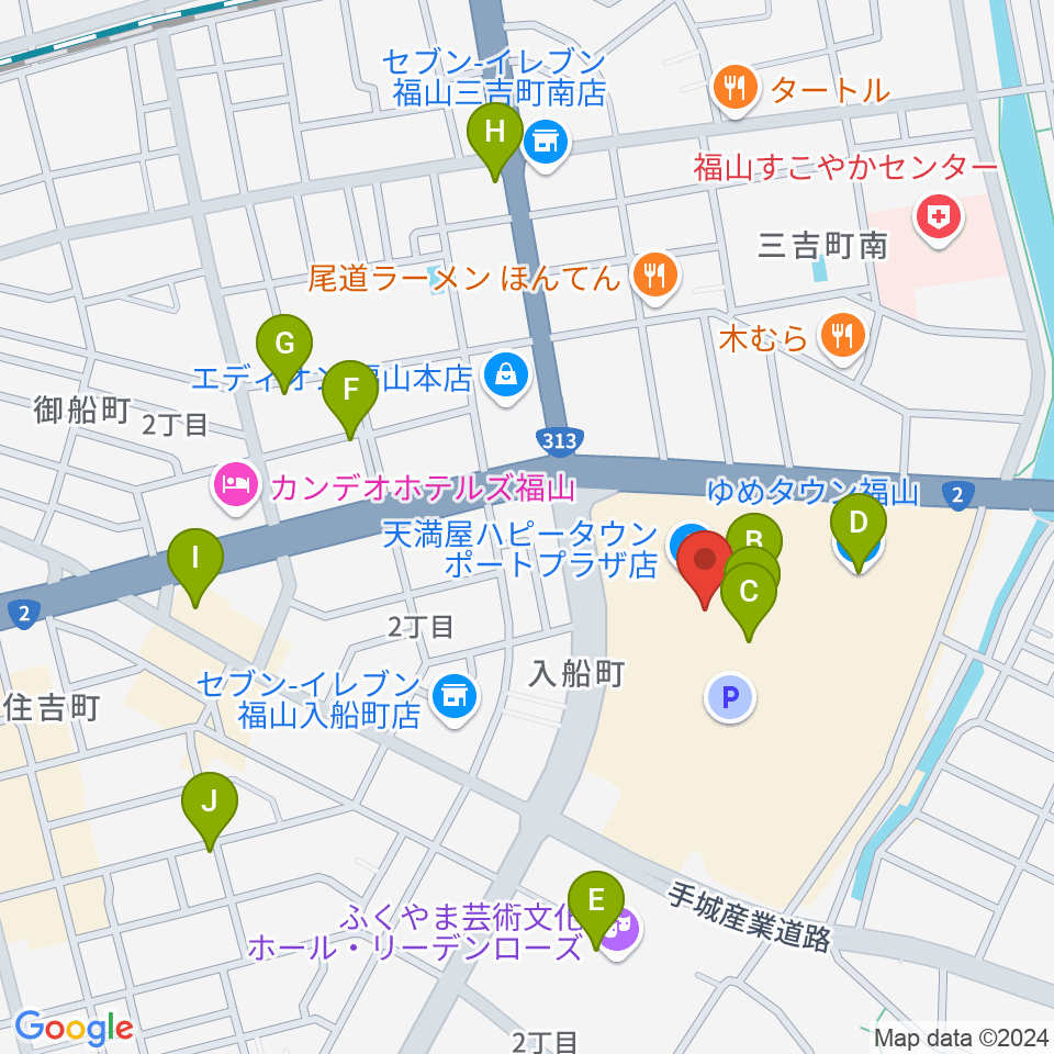 ミュージックパークスガナミ周辺のカフェ一覧地図