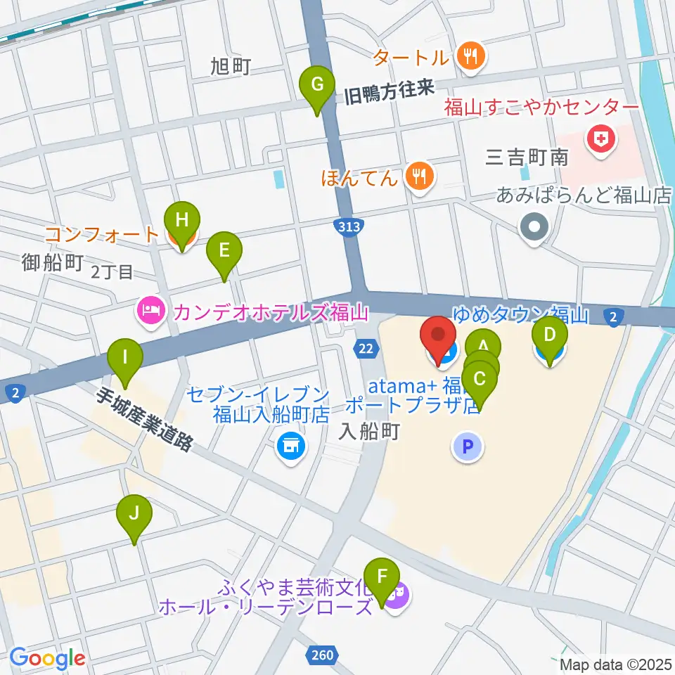 ミュージックパークスガナミ周辺のカフェ一覧地図