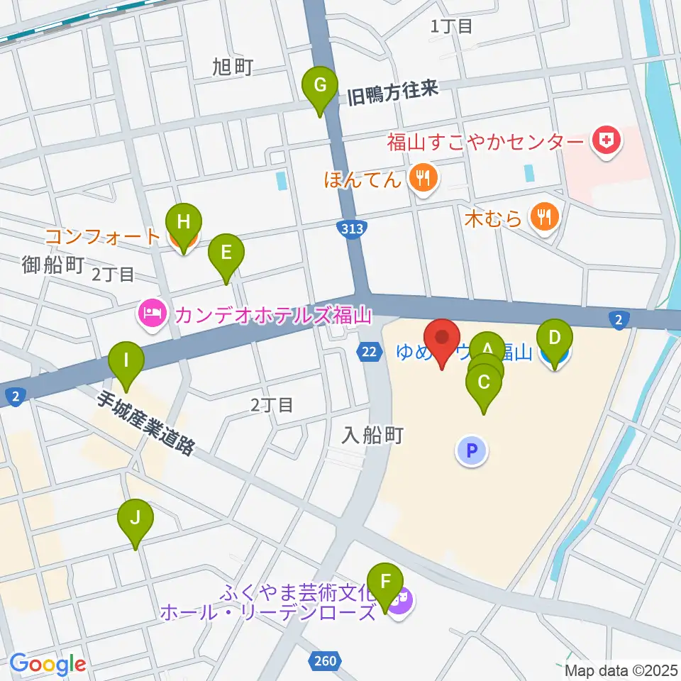 ミュージックパークスガナミ周辺のカフェ一覧地図