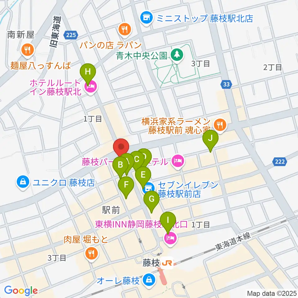 藤枝ココペリ周辺のカフェ一覧地図