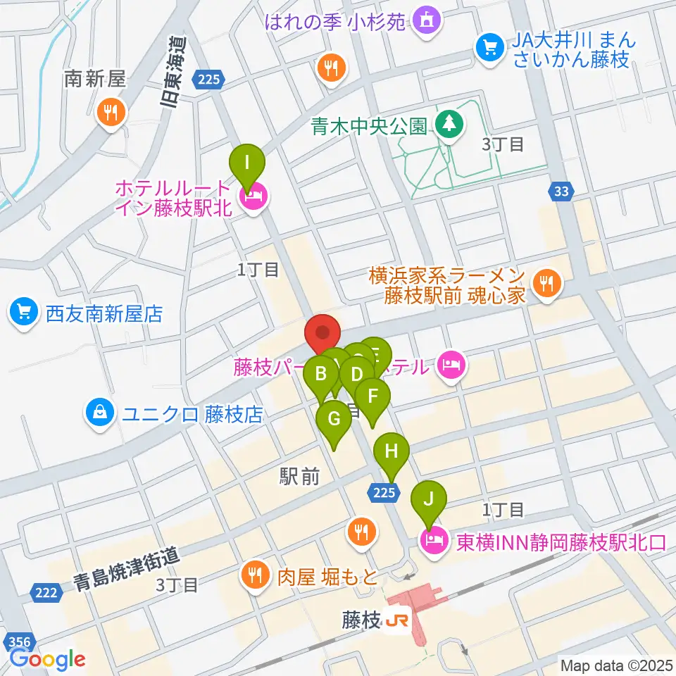 藤枝ココペリ周辺のカフェ一覧地図