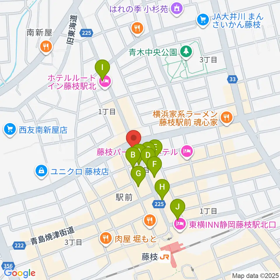 藤枝ココペリ周辺のカフェ一覧地図