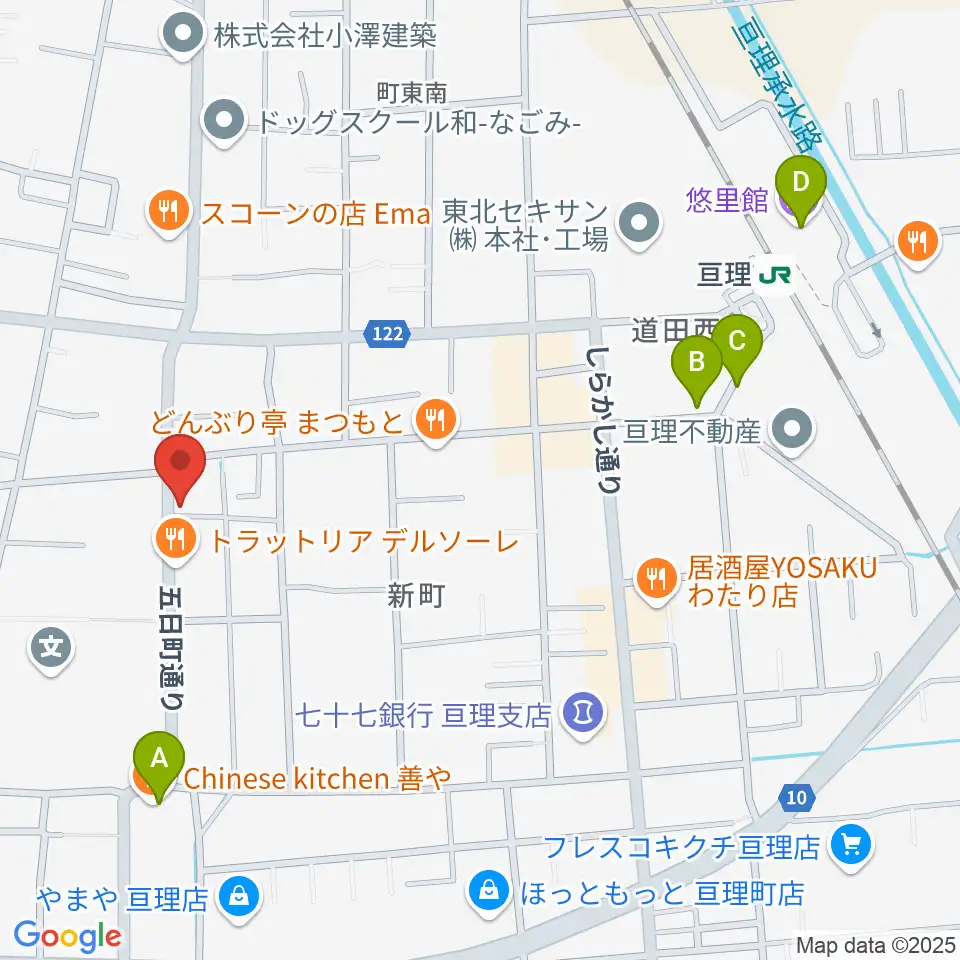 オアシス楽器 亘理店周辺のカフェ一覧地図