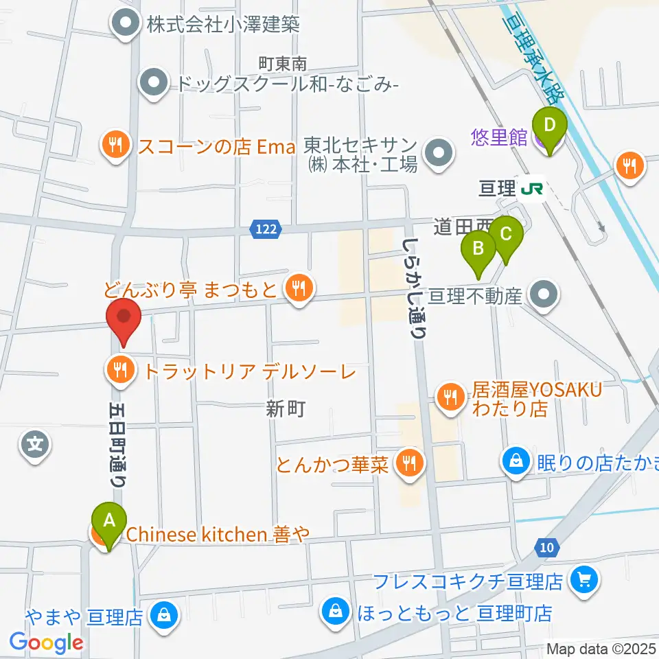 オアシス楽器 亘理店周辺のカフェ一覧地図