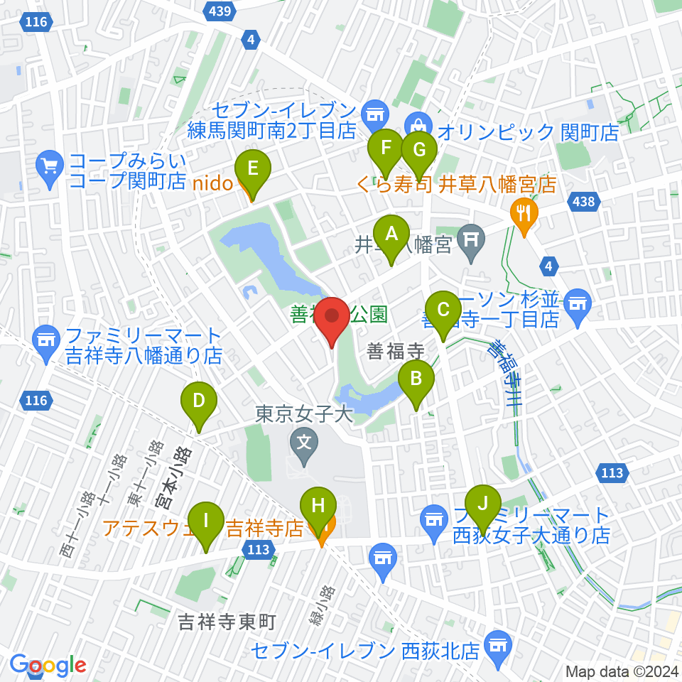 葉月ホールハウス周辺のカフェ一覧地図